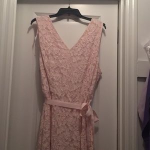 Lane Bryant blush pink lace dress